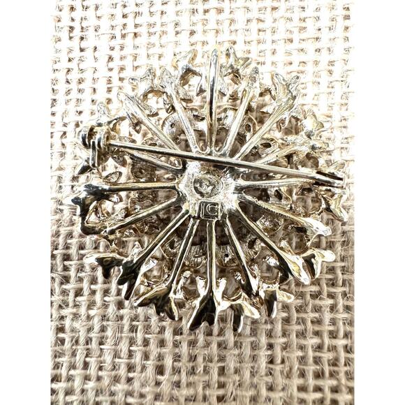 Vintage Liz Claiborne Red Rhinestone Brooch - Picture 3 of 5